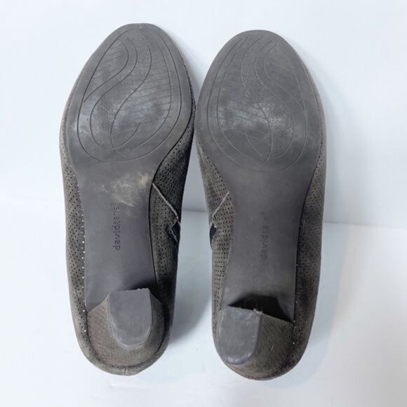 David Tate Fame Metallic Brown Perforated Leather Ankle Boots Size 7.5 - Picture 9 of 11